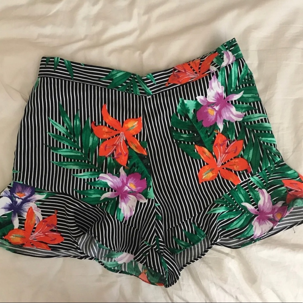 Floral stripe shirt